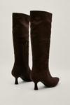 NastyGal Faux Suede Pointed Knee High Boots thumbnail 3