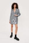 NastyGal Checkerboard Sequin Blazer Dress thumbnail 2