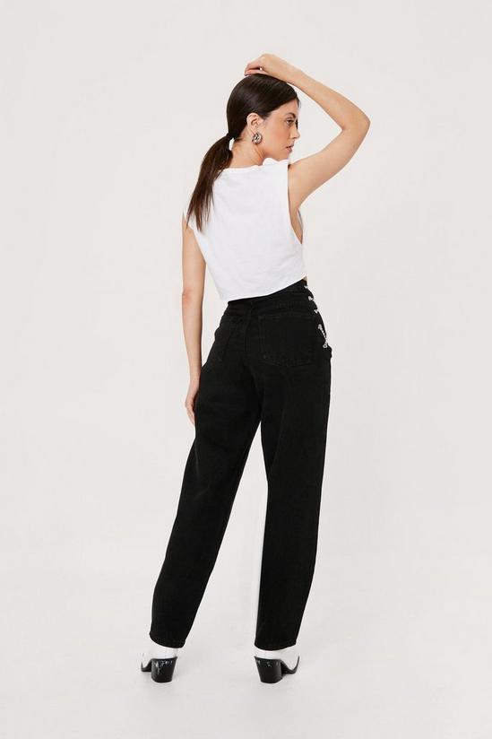 NastyGal Chain Detail Tapered Jean 4