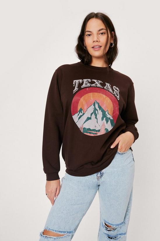NastyGal Plus Size Texas Graphic Sweatshirt 1