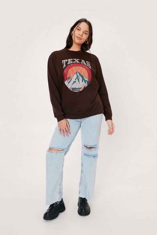 NastyGal Plus Size Texas Graphic Sweatshirt 2
