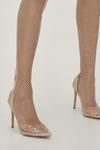 NastyGal Diamante Thigh High Stiletto Heeled Boots thumbnail 3