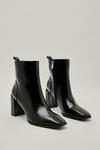 NastyGal Square Toe Block Heel Ankle Boots thumbnail 1