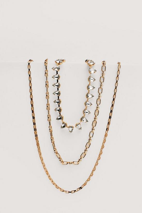 NastyGal Cupstone 3 Layered Necklace 1