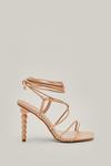 NastyGal Faux Leather Strappy Cone Heels thumbnail 3