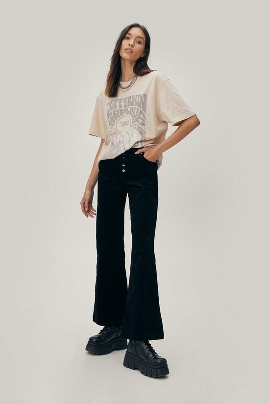 NastyGal Corduroy Button Down Flared Trousers 1