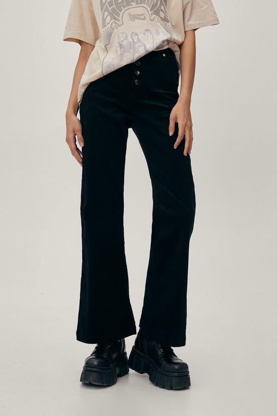 NastyGal Corduroy Button Down Flared Trousers 3