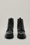 NastyGal Wf Faux Leather Lace Up Biker Boots thumbnail 3