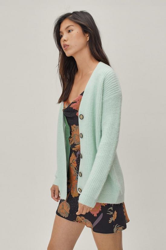 NastyGal Button Down Ribbed Knit Cardigan 2
