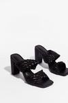 NastyGal Square Are You Woven Heeled Mules thumbnail 3