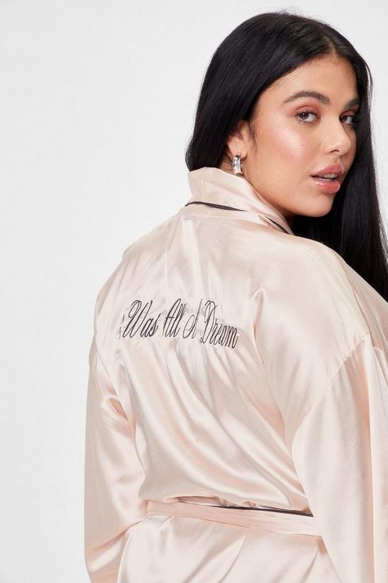 NastyGal It Was All a Dream Plus Satin Belted Robe 3