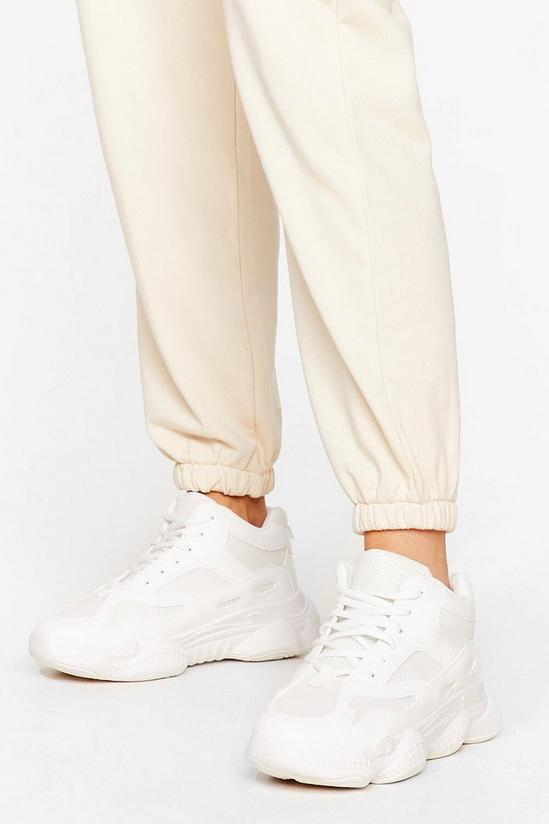 NastyGal Mesh Your Match Faux Leather Chunky Sneakers 2