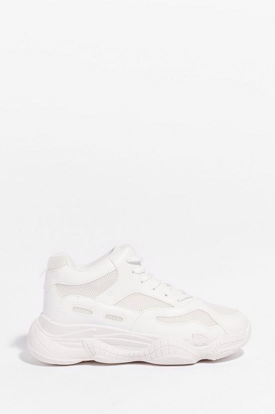 NastyGal Mesh Your Match Faux Leather Chunky Sneakers 3