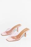 NastyGal Did We Make That Clear Stiletto Square Toe Mules thumbnail 3