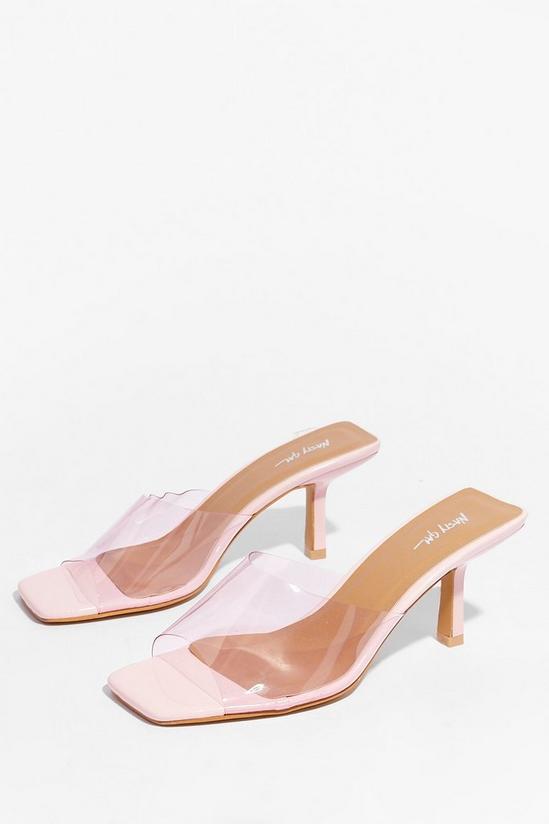 NastyGal Did We Make That Clear Stiletto Square Toe Mules 3