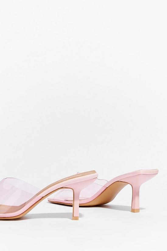 NastyGal Did We Make That Clear Stiletto Square Toe Mules 4