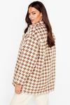NastyGal Plus Size Houndstooth Button Up Jacket thumbnail 4