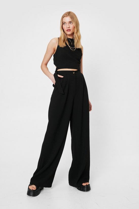 NastyGal High Waisted Tailored Wide Leg Trousers 1