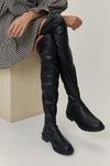NastyGal Come Say Thigh Faux Leather Over-the-Knee Boots thumbnail 2