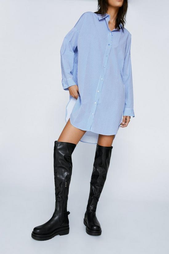 NastyGal Get Over Here Over-the-Knee Faux Leather Boots 1