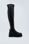 NastyGal Get Over Here Over-the-Knee Faux Leather Boots thumbnail 3