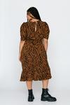 NastyGal Plus Size Tiger Wrap Midi Dress thumbnail 2