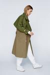 NastyGal Two Tone Belted Oversized Trench Coat thumbnail 3