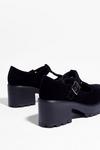 NastyGal Faux Suede T-Bar Cleated Mary Janes thumbnail 4