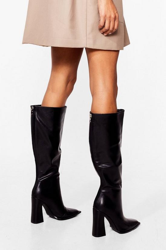 NastyGal Sleek Heeled Knee High Boots 4
