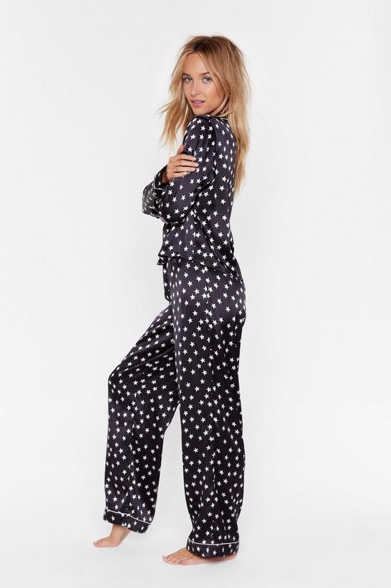 NastyGal Star-t the Party Satin Trousers Pyjama Set 2