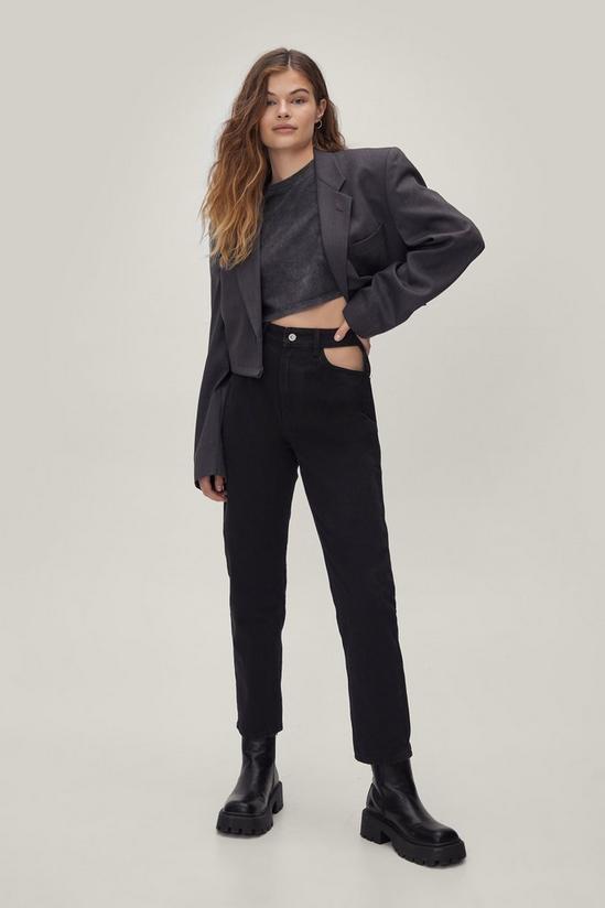 NastyGal Cut Out High Waisted Mom Jeans 1