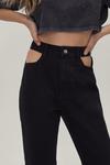 NastyGal Cut Out High Waisted Mom Jeans thumbnail 2