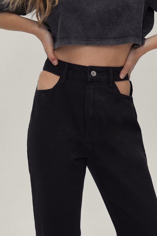 NastyGal Cut Out High Waisted Mom Jeans 2