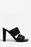 NastyGal The Woven Moment Faux Leather Heeled Mules thumbnail 3