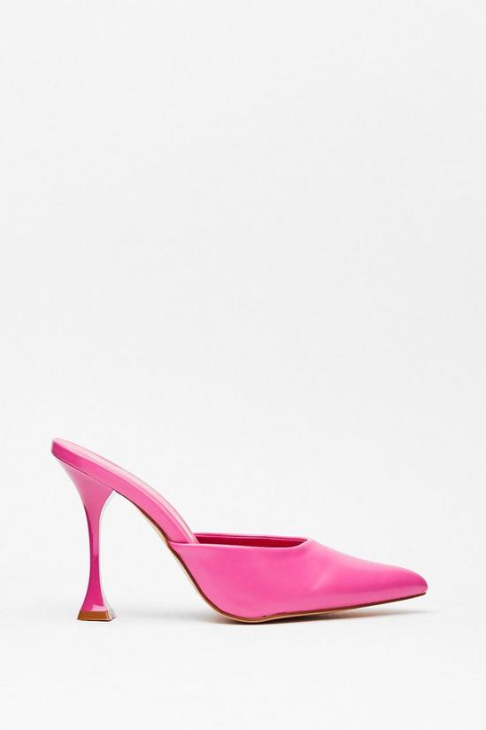 NastyGal You've Made Your Point Faux Leather Stiletto Mules 1