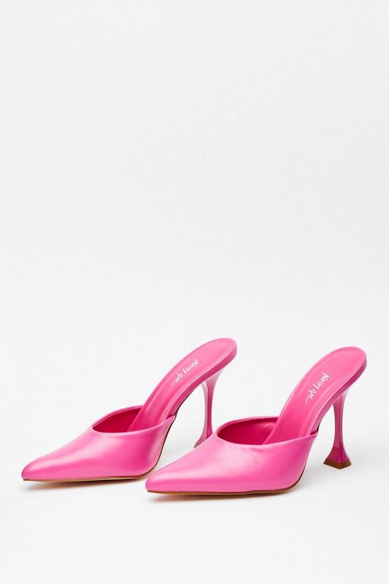 NastyGal You've Made Your Point Faux Leather Stiletto Mules 2