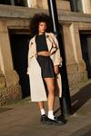 NastyGal Two Tone Oversized Belted Trench Coat thumbnail 1