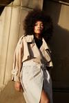 NastyGal Two Tone Oversized Belted Trench Coat thumbnail 2
