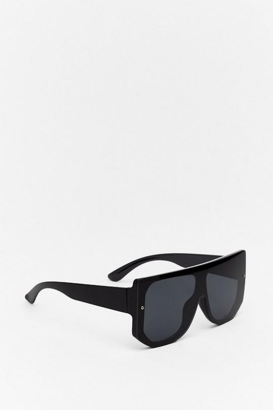 NastyGal Tinted Chunky Temple Aviator Sunglasses 4