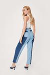 NastyGal Two Tone Denim Tapered Jeans thumbnail 4