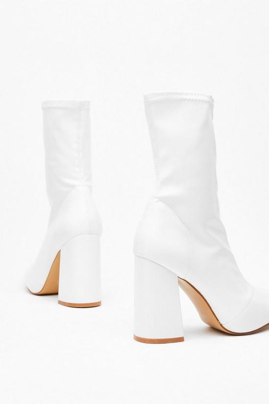 NastyGal Ridin' High Faux Leather Sock Boots 4