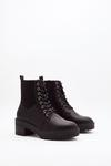 NastyGal Together Faux Leather Lace-Up Boots thumbnail 3