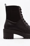 NastyGal Together Faux Leather Lace-Up Boots thumbnail 4