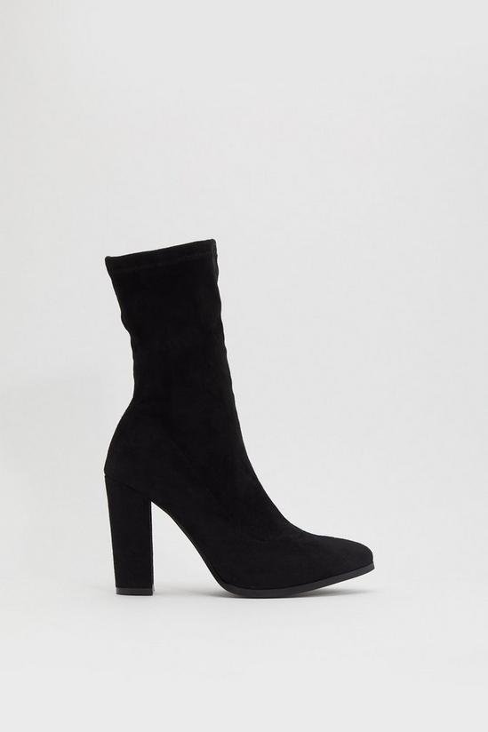NastyGal Sit Tight Faux Suede Sock Boots 2