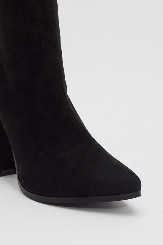NastyGal Sit Tight Faux Suede Sock Boots 4