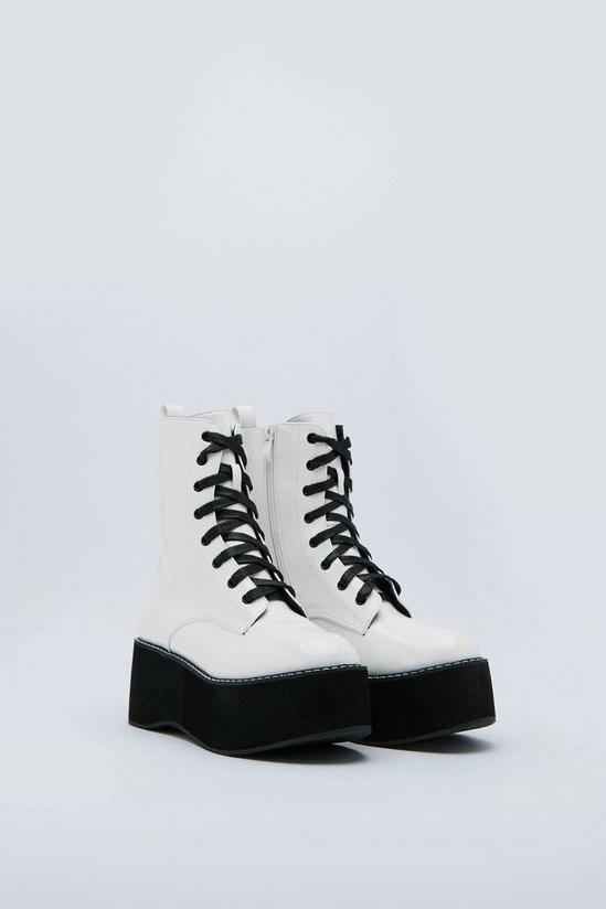 NastyGal Move Up a Gear Platform Patent Boots 4