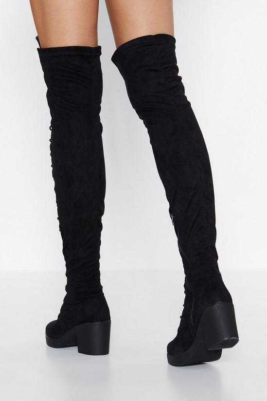 NastyGal Lace Up Over the Knee Boots 3