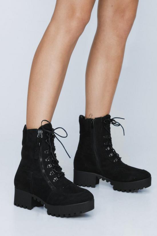 NastyGal Block It Out Lace-Up Boot 2