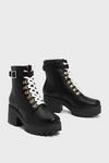 NastyGal Give 'Em the Boot Lace-Up Chunky Boots thumbnail 1