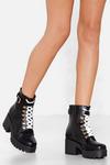 NastyGal Give 'Em the Boot Lace-Up Chunky Boots thumbnail 2